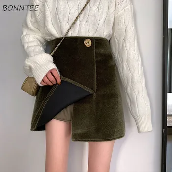 

Skirts Women Autumn Winter High Waist New Irregular All-match Womens Skirt Korean Style Casual Ladies Leisure Trendy Vintage HOT