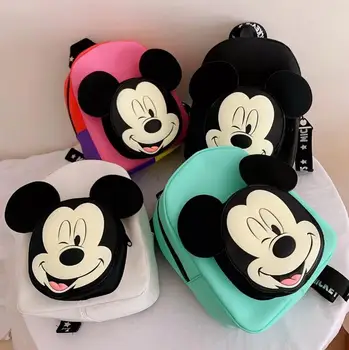 

Disney Mickey Minnie Mouse Cartoon Children Bag Toddler Boy Girls Mickey Mouse Donald Duck Print Backpack Kids Girls SchoolBag