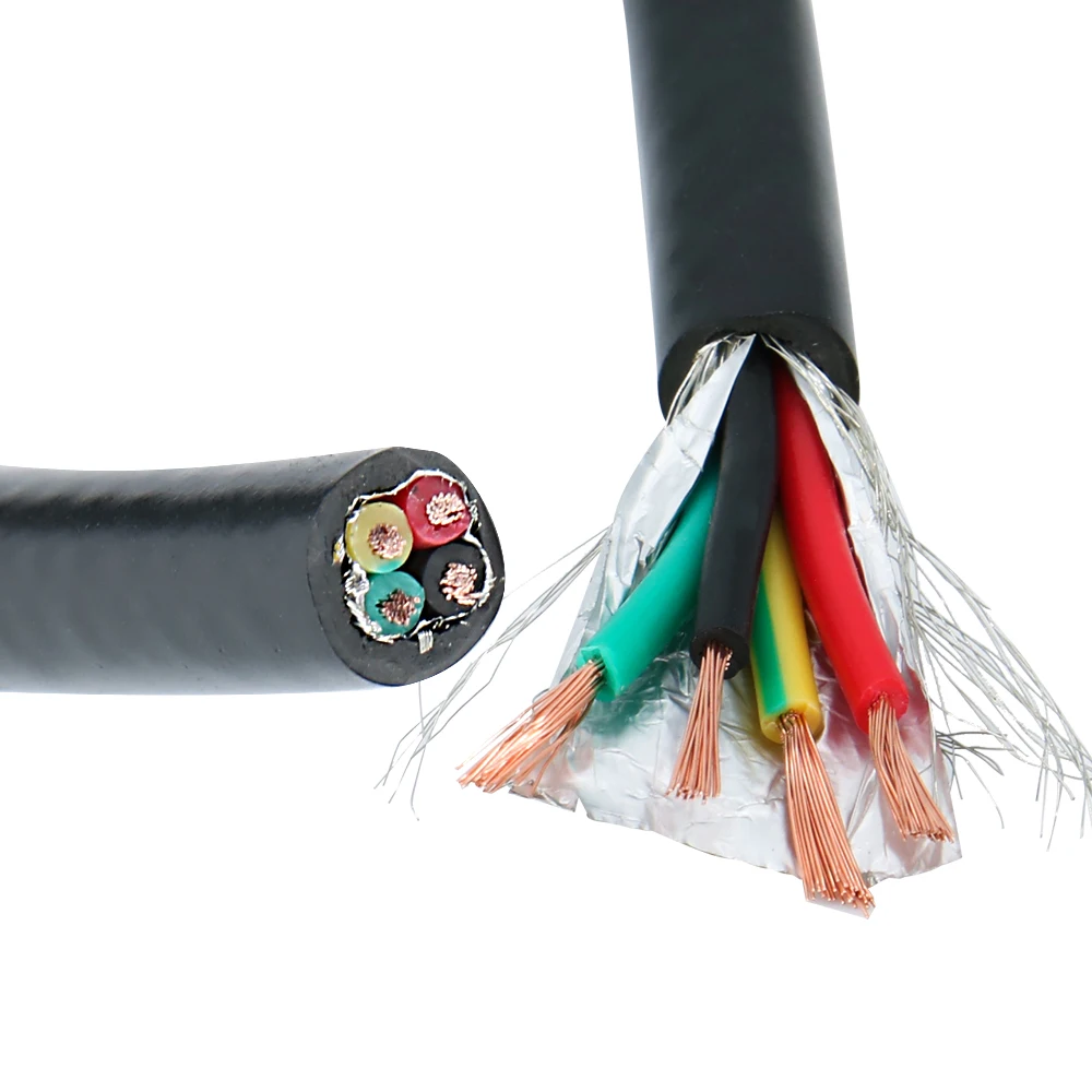 100ft 5-Conductor Shielded Cable 18 AWG - UL2464 Tinned Copper Wire For Automotive, LED, Marine