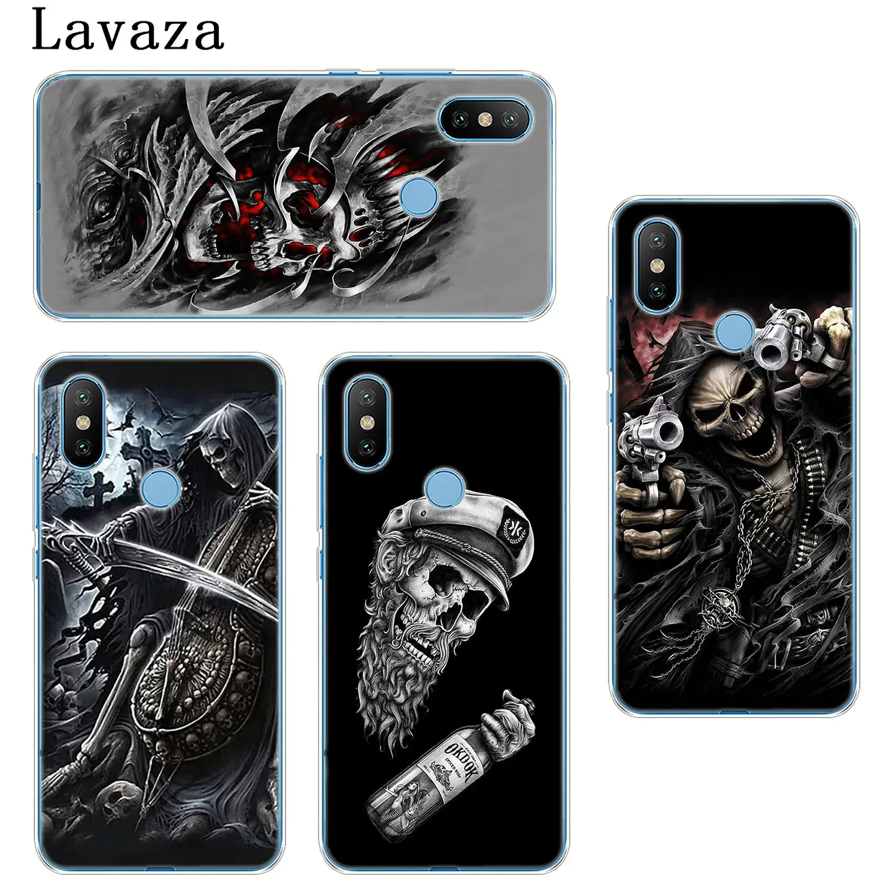 Жесткий чехол для телефона Lavaza Grim Reaper Skull Skeleton для Xiaomi Redmi 8A 7A 6A 5A 4A K20 Note 8 7 5 6 Pro 4 4X
