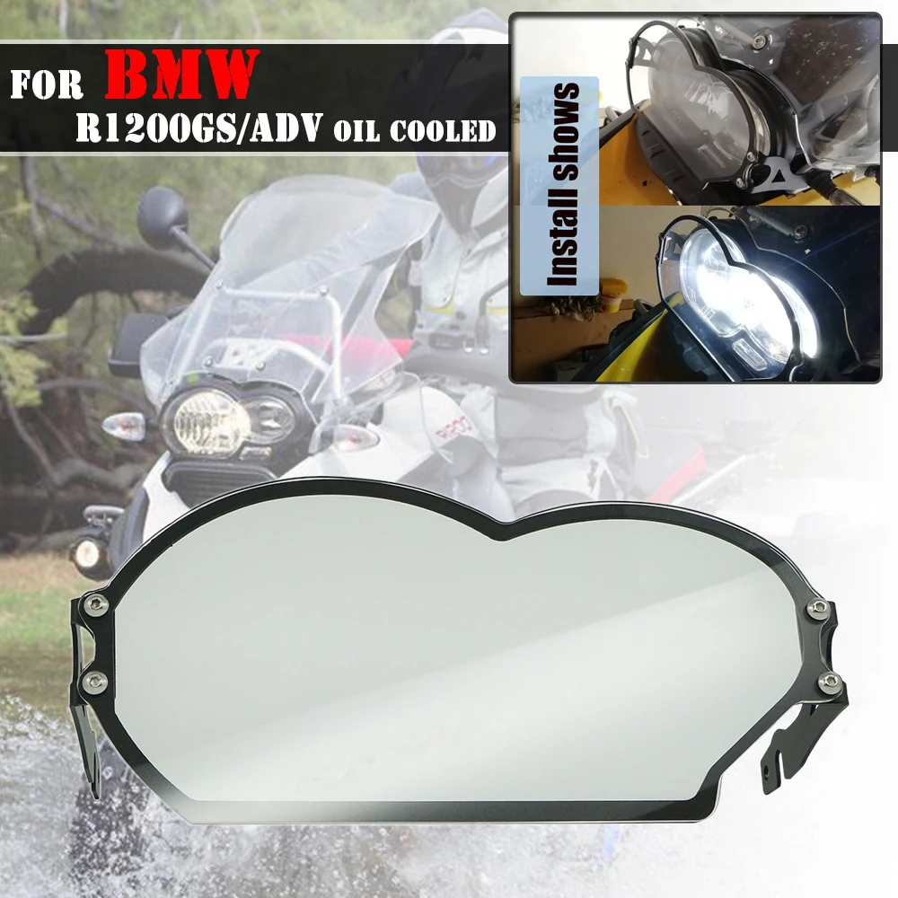 

For BMW GS R 1200 R1200GS R1200GSA Adv R1200 GS Oil cooled 2004-2012 Motorcycle Headlight Guard Protector Transparent Lens Cover