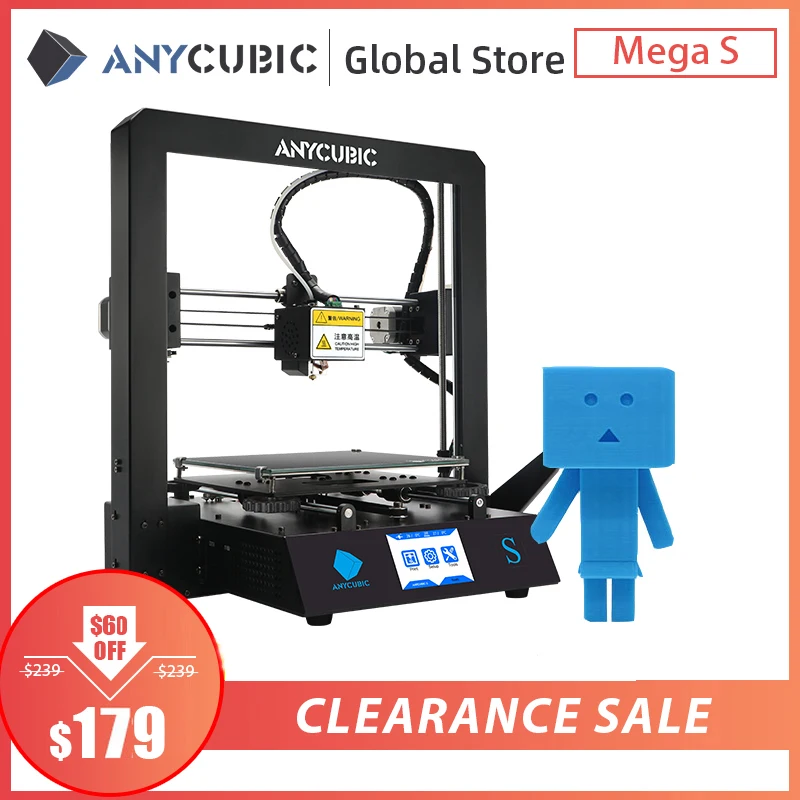 3d Printer Anycubic Mega S Upgraded Full Metal Frame High Precision impresora Pla Filament Kit | Компьютеры и офис