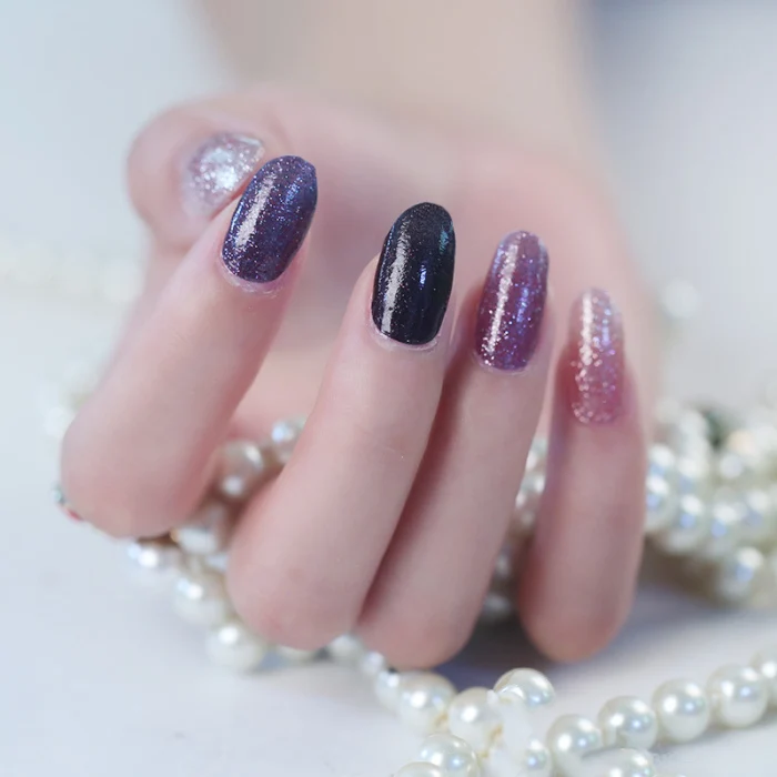 Блестящий градиентный цвет наклейки для ногтей s покрытие для Ногтей Полное покрытие лак для ногтей стикер DIY самоклеющиеся украшения для ногтей