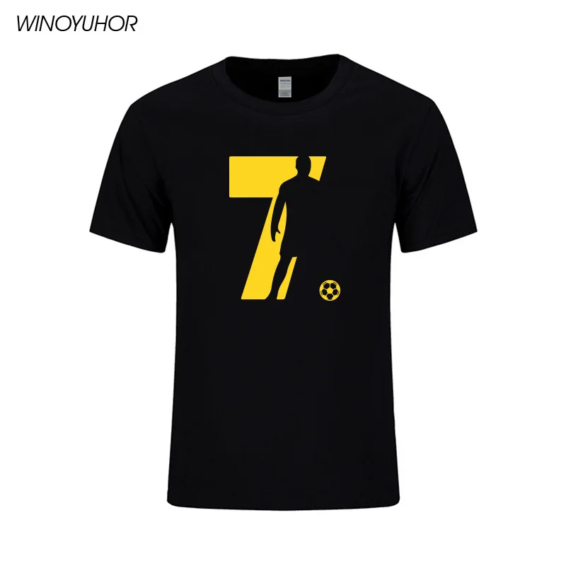 Новая мода, Криштиано Роналду, футболки, мужские летние с коротким рукавом, хлопковые топы, мужские CR7, футболка, Барселона, футболка «футболист»