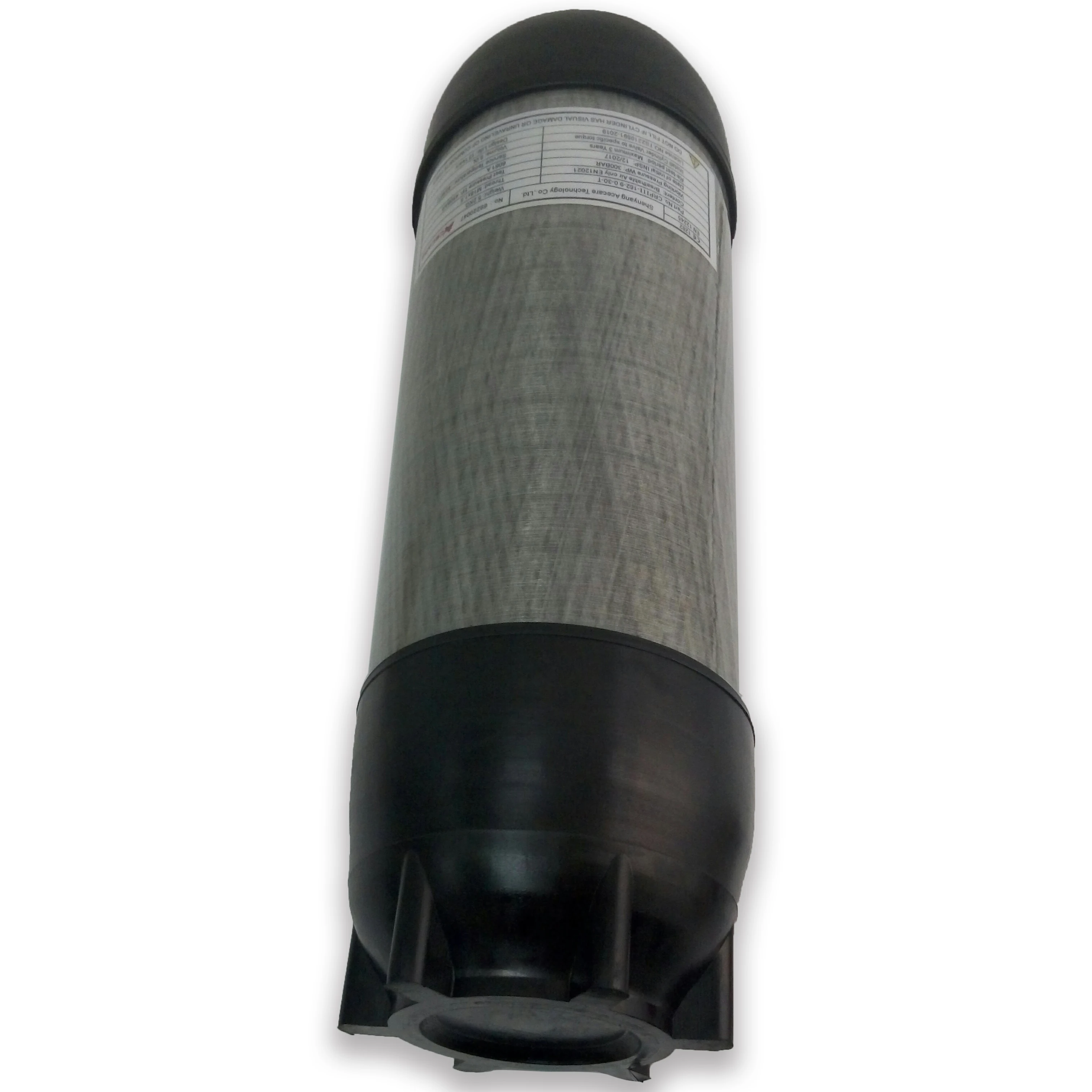 Acecare 3l/6,8 l/9l hpa Kohle faser zylinder 300bar/4500psi/30mpa mit Gummistiefel schutz für Tauch-Rebreather