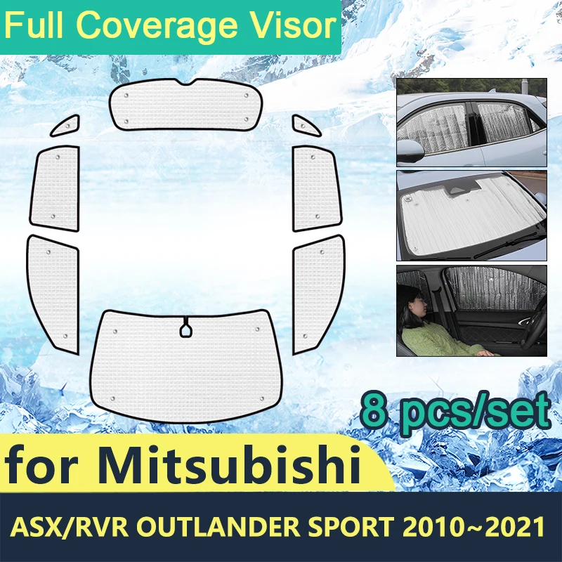 

Full Cover Sunshades For Mitsubishi ASX RVR Outlander Sport 2010~2021 GA XA XB XC XD Car Windshields Accessories Sun Protection