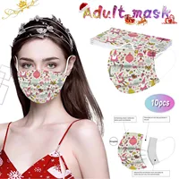 Fashion New Christmas Mask Adult Women Man Disposable Face Mask Industrial 3ply Ear Loop 10pc Headband Mask Маска Для Лица 1