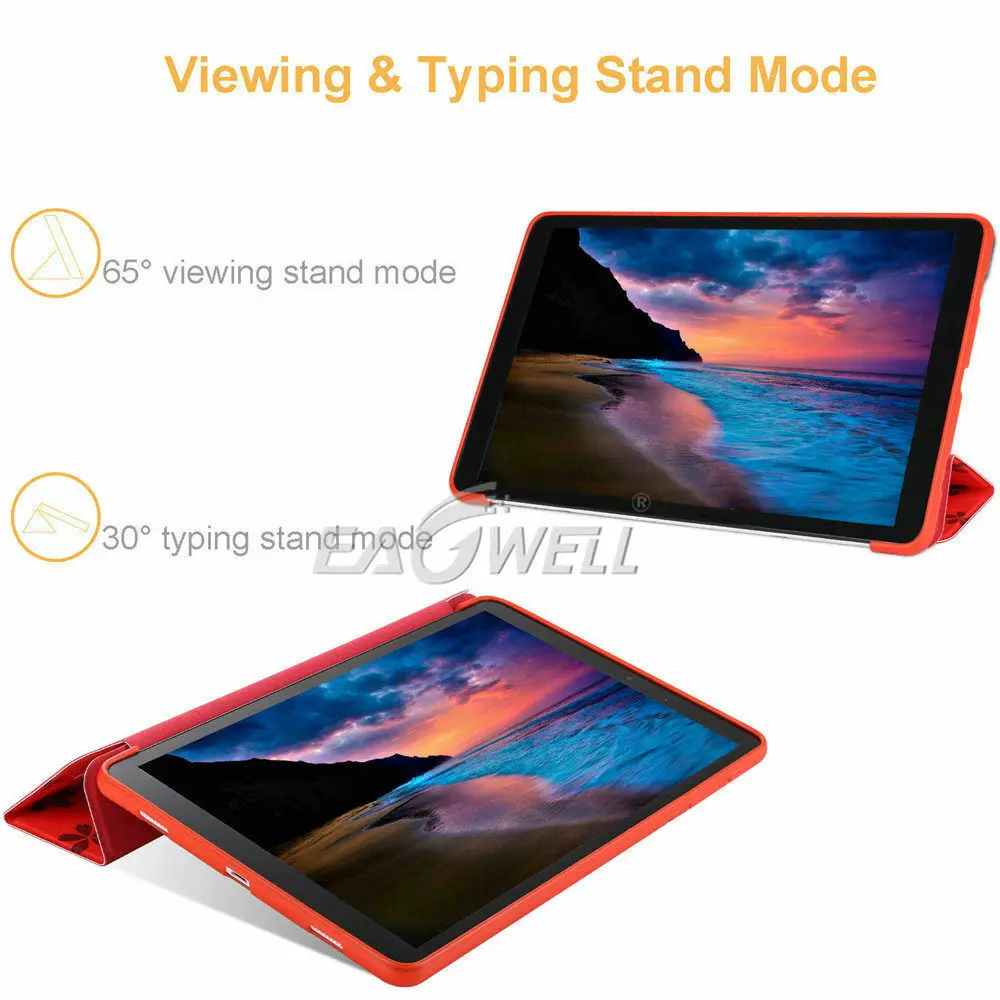 Кожаный чехол для планшета с принтом для samsung Galaxy Tab A 10,5 SM-T590 T595 T597, ультратонкий противоударный трехслойный чехол-подставка