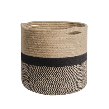 

Flowerpot Storage Basket Flower Pot Cotton Rope Woven Flower Pot Office Home Decoration Clothes Jewelry Boxes Organizer Basket