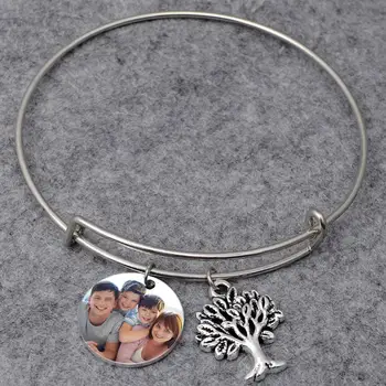 

Personalized Photo Bracelet Family Tree Bracelet Gift For Mom Picture Jewelry Custom Names Bracelet Gift For Her