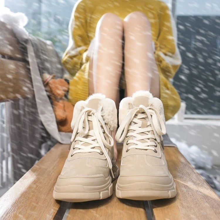 Модная зимняя хлопковая обувь; женские зимние ботинки; Botas Mujer; женская теплая обувь; высокие кроссовки; женские ботильоны
