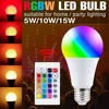 Led RGB Color Changing Lamp E27 Dimmable Led Light 220V Led RGBW Magic Bulb 5W 10W 15W Home Party Decor Lighting 110V Spot Lampa ► Photo 1/6