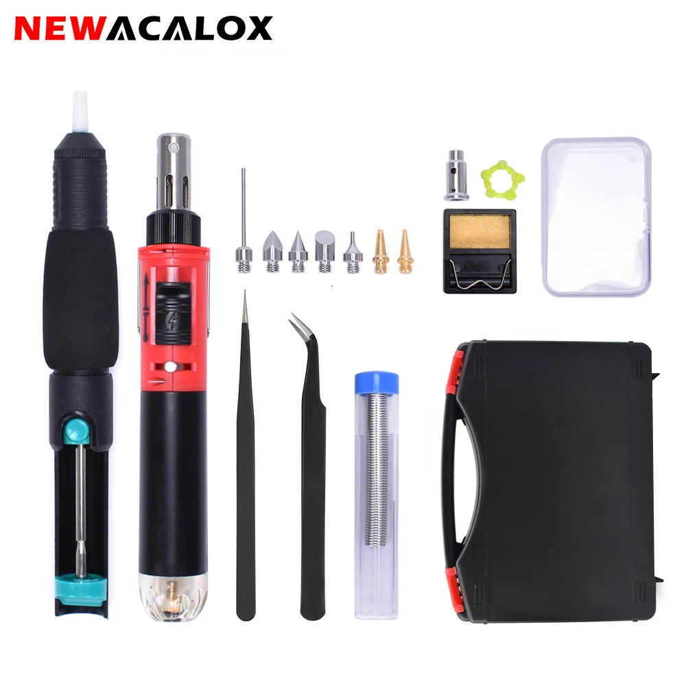 Комплект газового паяльника NEWACALOX беспроводной сварочный пистолет с