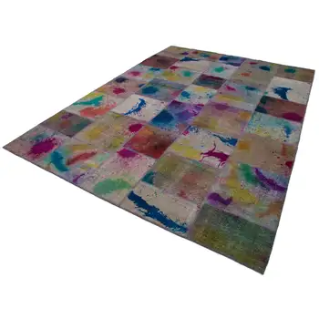 

251x354 Cm Multicolor Handmade Patchwork Rug-8x12 Ft