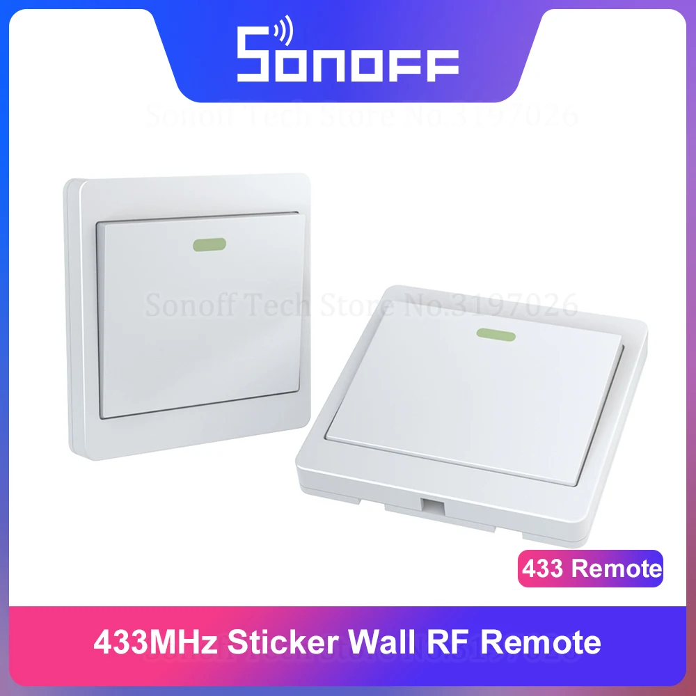 Беспроводной настенный клейкий выключатель Itead Sonoff RF 433 МГц пульт дистанционного