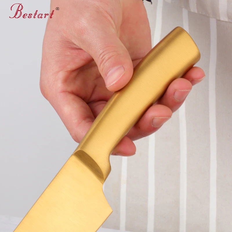 Kitchen Knife Stainless Steel Kitchen Knife Gold Colorful Boning Knife Home Gadgets Meat Vegetables Slicing BBQ Knives Kitchenware