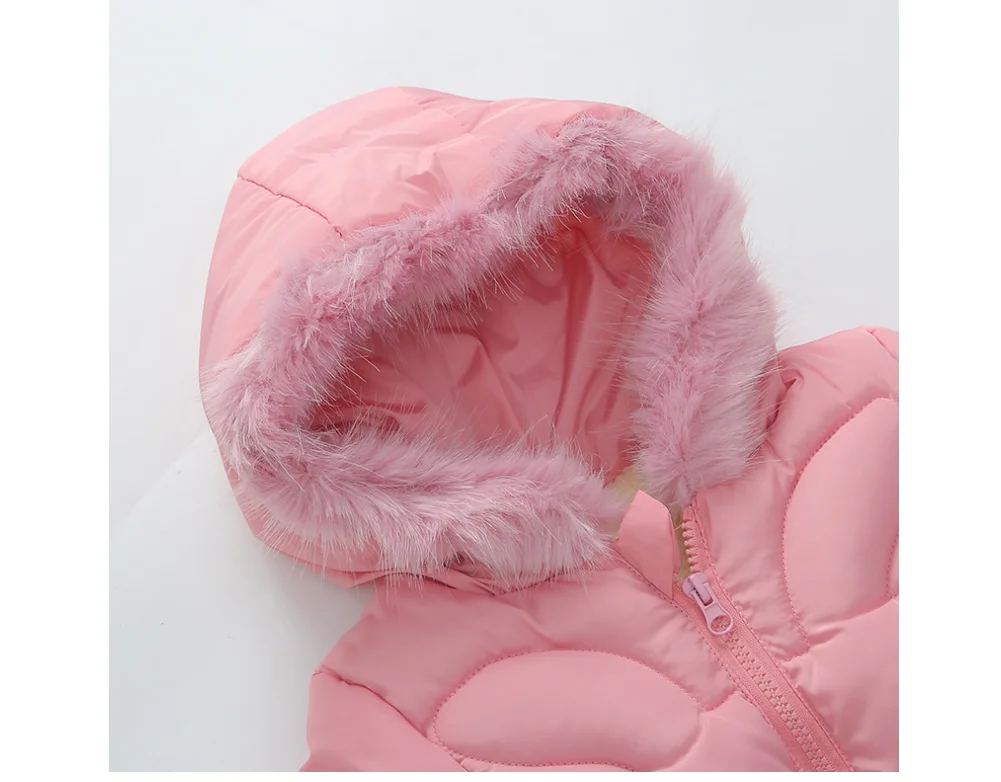 Зимняя одежда для девочек; теплая хлопковая куртка для девочек; зимняя утепленная парка с меховым капюшоном; Верхняя одежда для детей; пальто