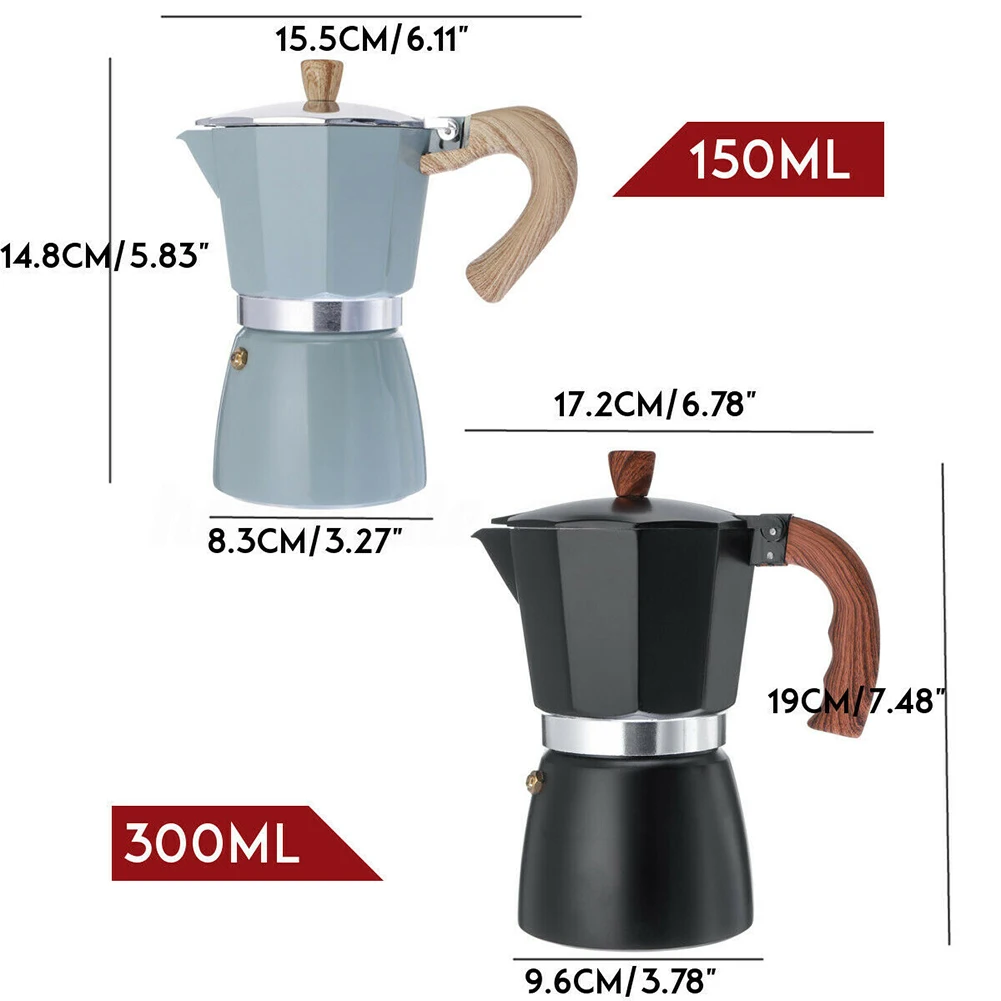 Cafetière Moka Tognana Japan - 3 Tasses - Design Fleuri Turquoise - Aluminium - Pour Plaques Gaz Ou Vitrocéramique