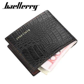 

Baellerry Top Quality Vintage Men Wallets Leather Walet Men Card Holder Bifold Small Wallets and Purses for Passport