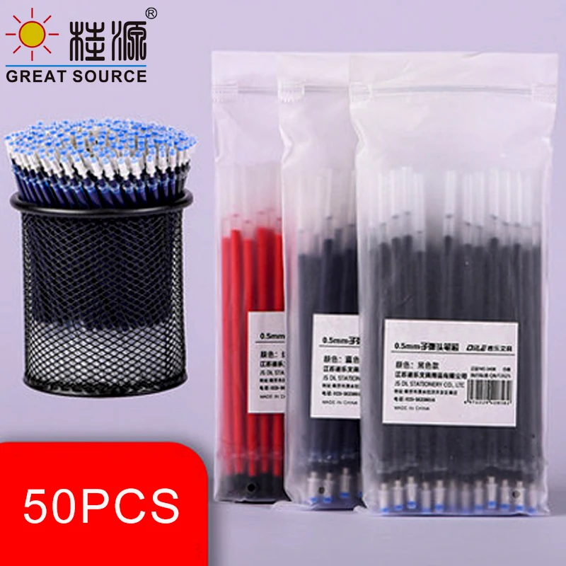 일반 펜 리필 0.38mm/0.5mm 쓰기 젤 잉크 튜브 13cm 리필 튜브 일반 쓰기 젤 펜 가방 당 50PCS (20 Bags)