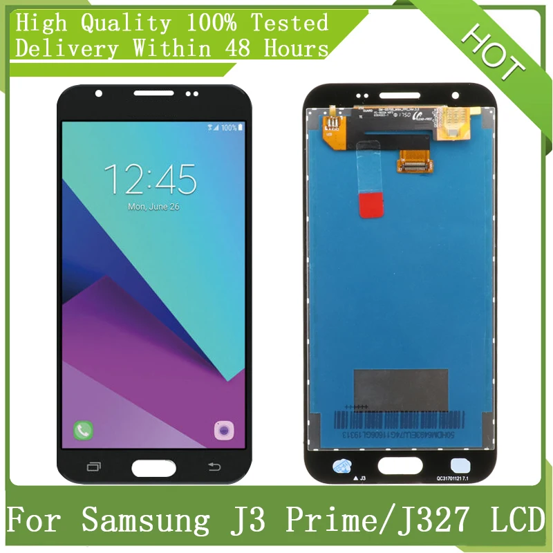ЖК дисплей 5 0 дюйма SUPER AMOLED J3 Prime 2017 J327 J327W J327V J327T J327P с сенсорным экраном и