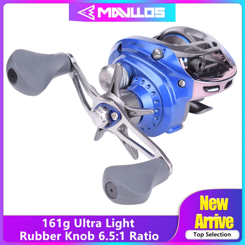 Mavllos 161g Ultra-light Low Profile Baitcasting Reel Left Right Hand Metal Spool 6.5:1 Magnetic brake Bait Casting Fishing | Спорт и