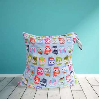 

Children Baby Wet Dry Diaper Bags Colorful Floral Print Waterproof Baby Infant Cloth Diaper Nappy Zips Diaper Bags