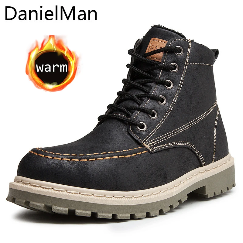 mens leather lace up ankle boots