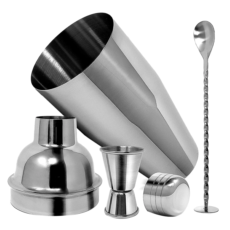 

Promotion! 25 Oz Cocktail Shaker with Accessories,Sleek Martini Shaker with Measuring Jigger & Mixing Spoon,Drink Shaker Bar Set