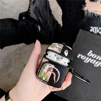 

Luxury AirPods Pro Case for Apple Airpods 2 Earphone Case Headphone Protector Box Shark Camouflage Fashion Design Case Cover