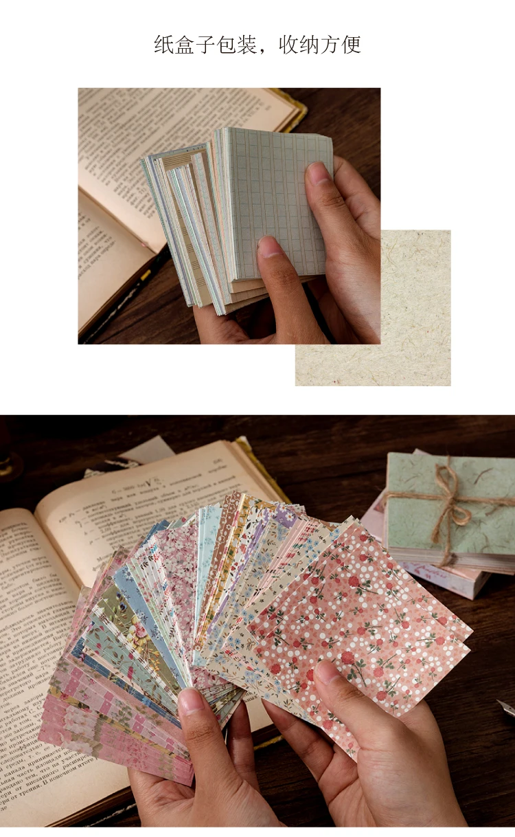 Yoofun 100 Stück/Packung Vintage-Notizblöcke, Retro-Blume, Schmetterling, Material, Papier für Scrapbooking, Tagebuch, Tagebuch, Dekoration, Collage, DIY – Detail 21