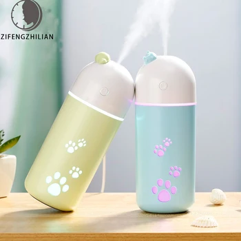 

Portable USB Mini Q pet humidifiers Essential Oil Diffuser Aroma Lamp LED Night Light Cat humidifier Fogger Car air freshener