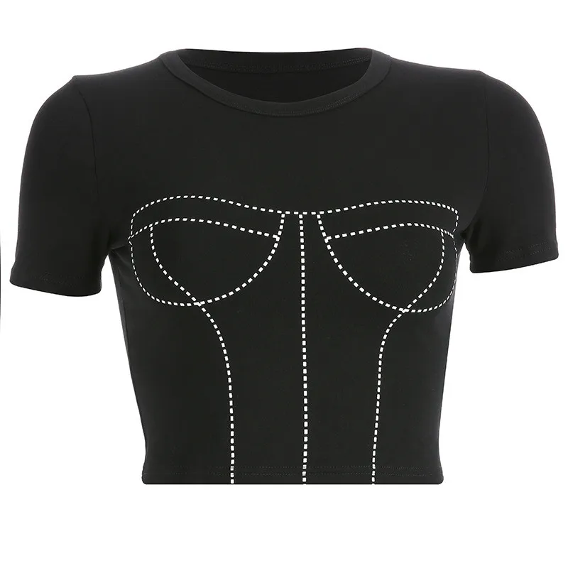 Yvlvol сексуальные женские топы летние шорты футболка Женские топы Прямая