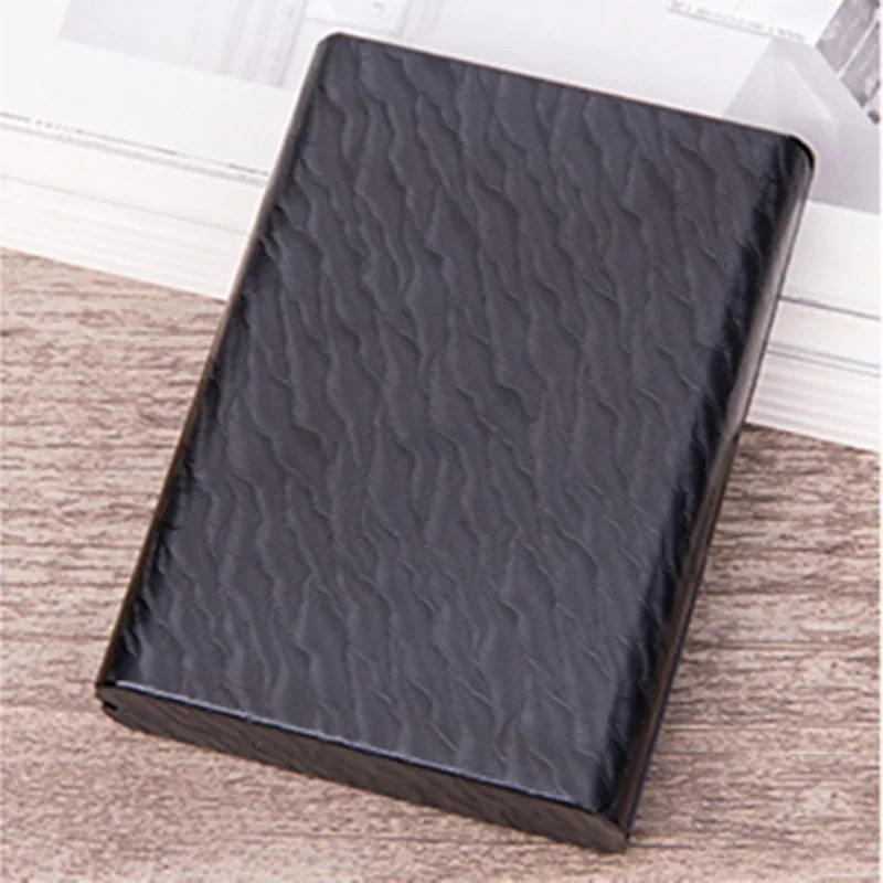 B-black Men's Credit Card Holder High Quality ID Cardholder Protect Women Fashion Rfid Wallet Business Card Case Travel Aluminum Wallet - Цвет: B-black