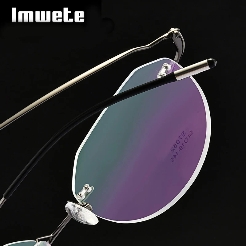 Imwete ульсветильник титановые безободковые мужские женские очки оправа