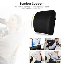 Дышащая Высокая плотность поддержка офисная Автомобильная домашняя Подушка с эффектом памяти поясничная Подушка для спины портативная эргономичная эластичная Подушка облегчение боли