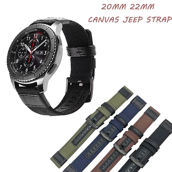 

For Samsung Gear S3 S2 Frontier /Classic galaxy watch 46 42mm Active 2 44mm 40mm Nylon Sport Strap band watchband Wrist Bracelet