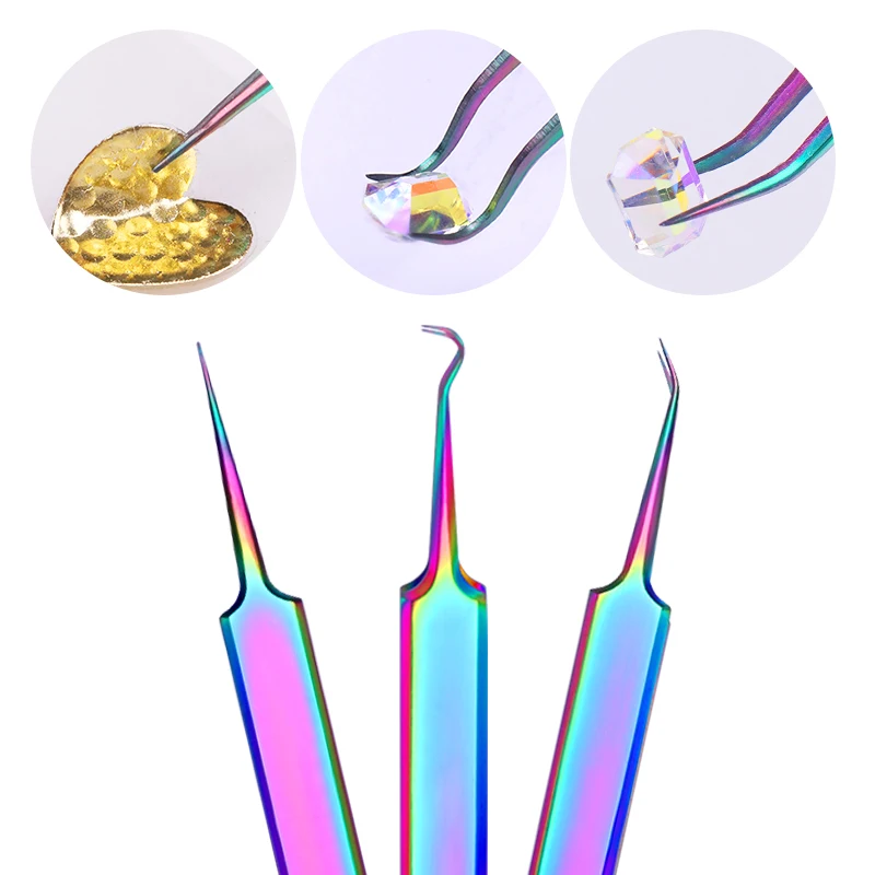 1 шт. пинцет для наращивания ногтей из нержавеющей стали | Красота и здоровье