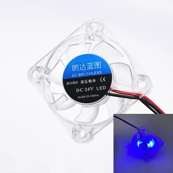 DC 4010 블루 LED 조명 냉각 선풍기, PC 3D 프린터 냉각 선풍기, 2 핀, 40x40x10mm, DC 5V, 12V, 24V