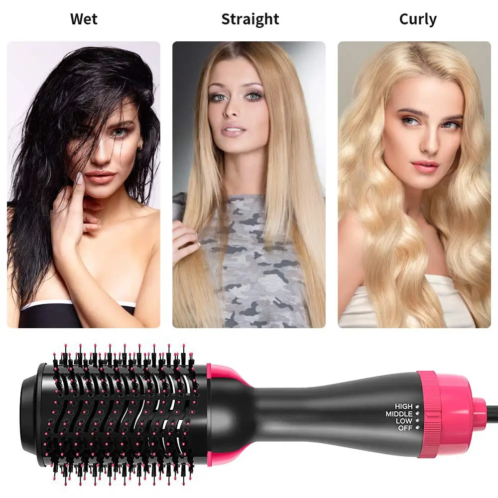 

1PC Multi-functional 2 in 1 Hair Dryer Volumizer Rotating Hair Brush Roller Rotate Styler Comb Styling Straightener Curling gift