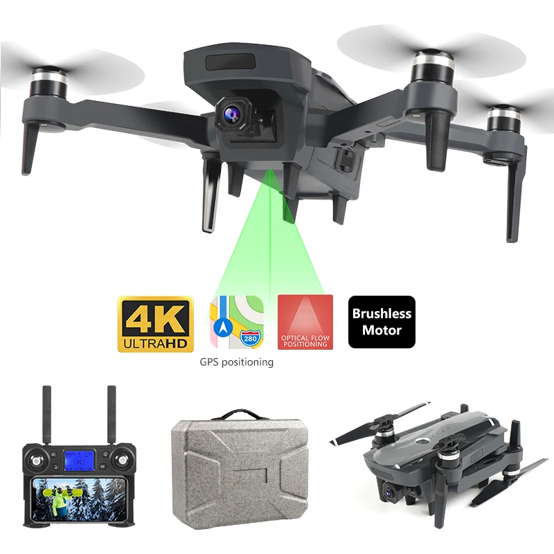 Kaufen XKJ Neue Drone K20 Bürstenlosen Motor 5G GPS Drone Mit 4K HD Dual Kamera Professionelle Faltbare Quadcopter 1800M RC Abstand Spielzeug