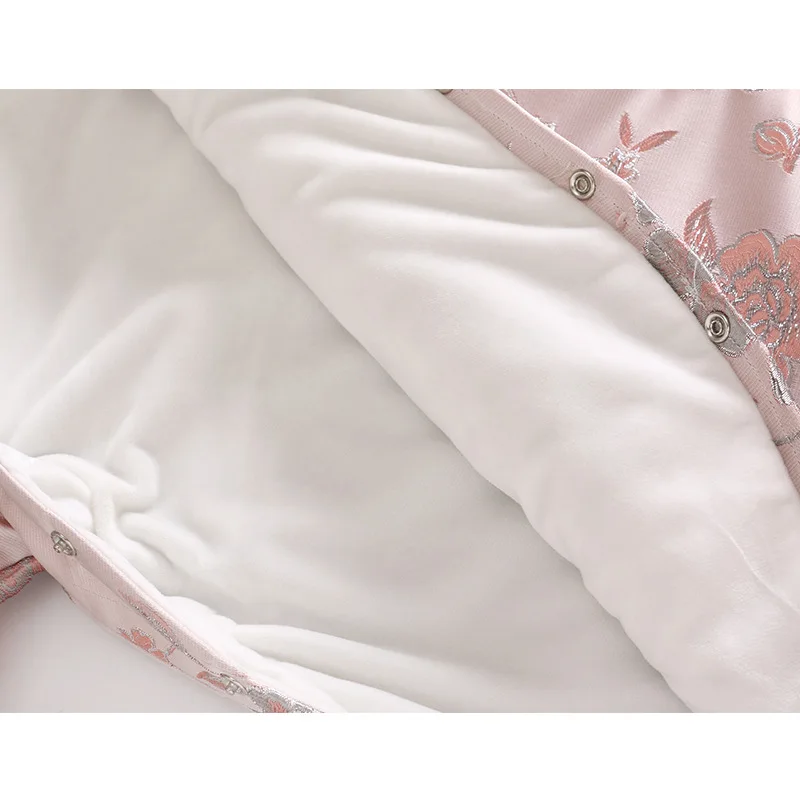 Комбинезон в китайском стиле Cheongsam; зимний комбинезон для малышей; хлопковая стеганая куртка; одежда для малышей на год; длинные штаны; комбинезон на одной пуговице