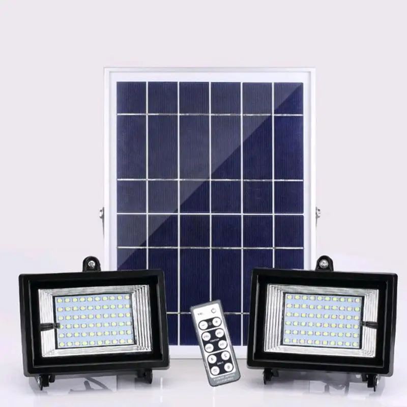 3PCS 30led 60led 80led 100led Solar Power LED Overstroming Licht Zonnepaneel + 2PCS Led Flood Lamp Solar LED Outdoor Tuin Verlichting