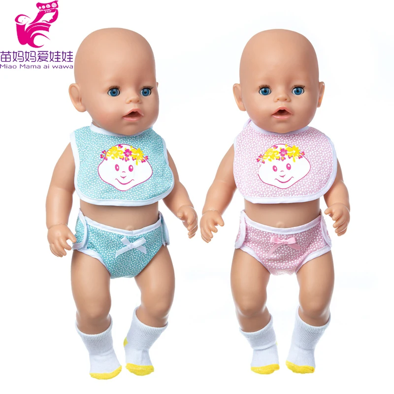 Кукла-младенец нижнее белье для кормления Bib носки 17 дюймов Reborn Baby Doll Одежда