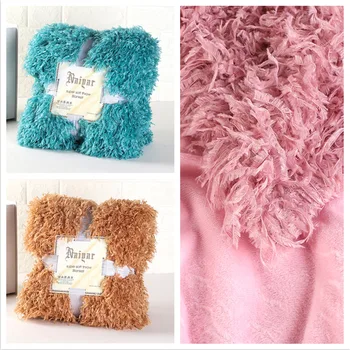 

Double-Layer Feather Fleece PV Plush Decorative Blankets for Sofa Office Car Airplane Air Condition Background Blanket Bed Sheet
