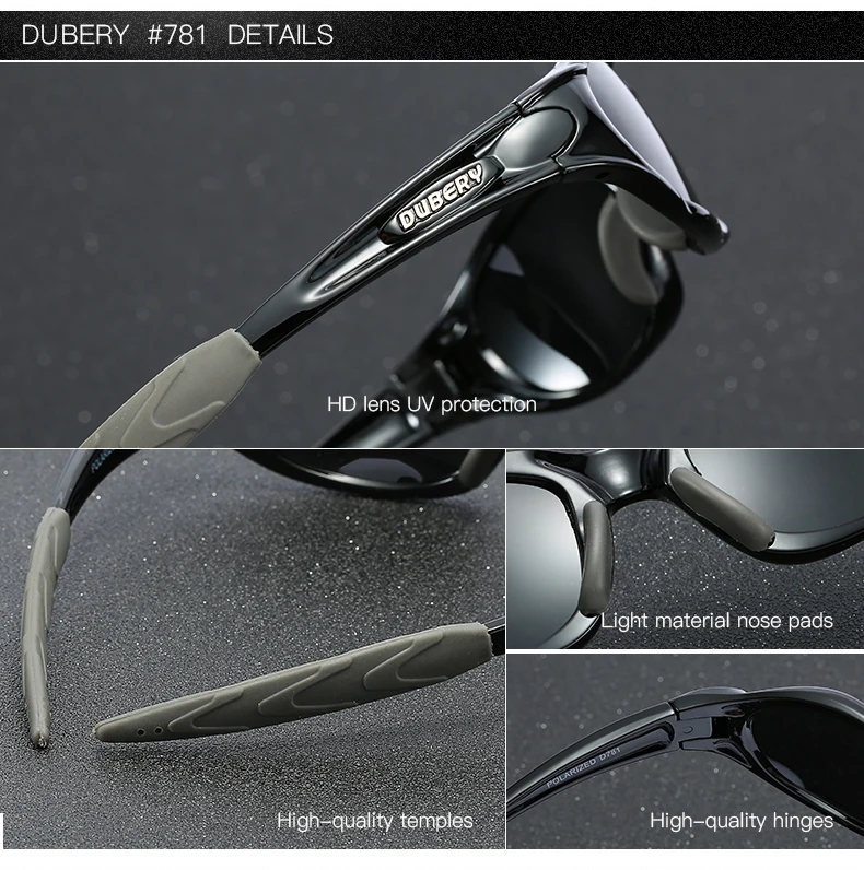 Dubery D781 новая модель камуфляжные зеркальные Спортивные поляризованные солнцезащитные очки для мужчин