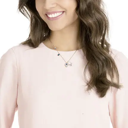 Мэнди Мода стерлингового серебра Высокое качество DUO Мини крест ожерелье Женские Ювелирные изделия почта