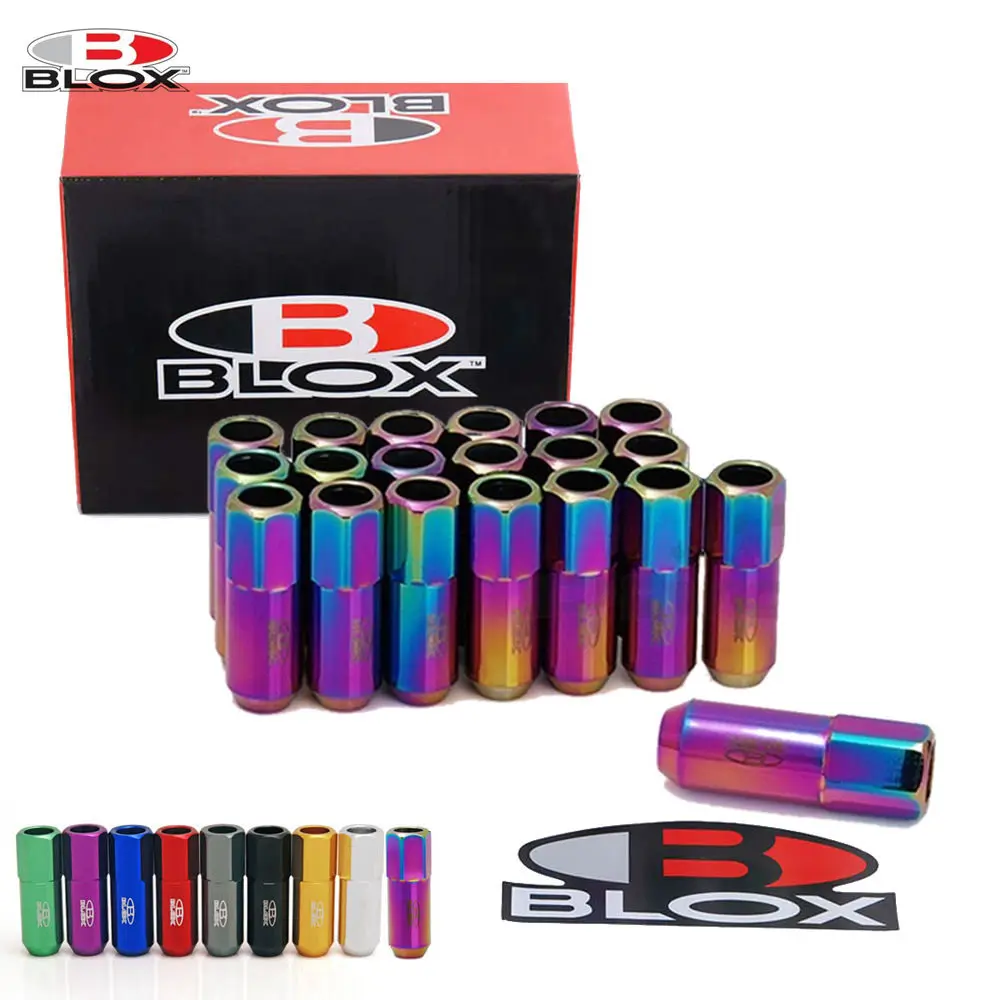 Racing Blox Forged 7075 Aluminum Lug Nuts M12X1.25 / M12X1.5, L:60MM 20 Pcs/Set AF-550NUTS