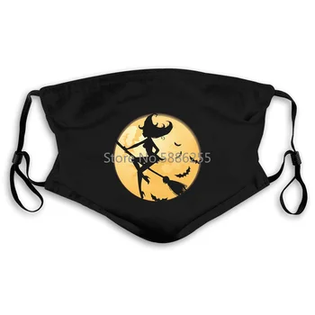 

WITCH ON BROOMSTICK'S - Goth Gothic Wicca Pagan Halloween -S To Korean Harajuku Men's Women's Mouth Mask Filter