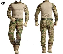 Uniforme militar multicam exército combate camisa uniforme calças táticas com joelheiras camuflagem terno roupas de caça
